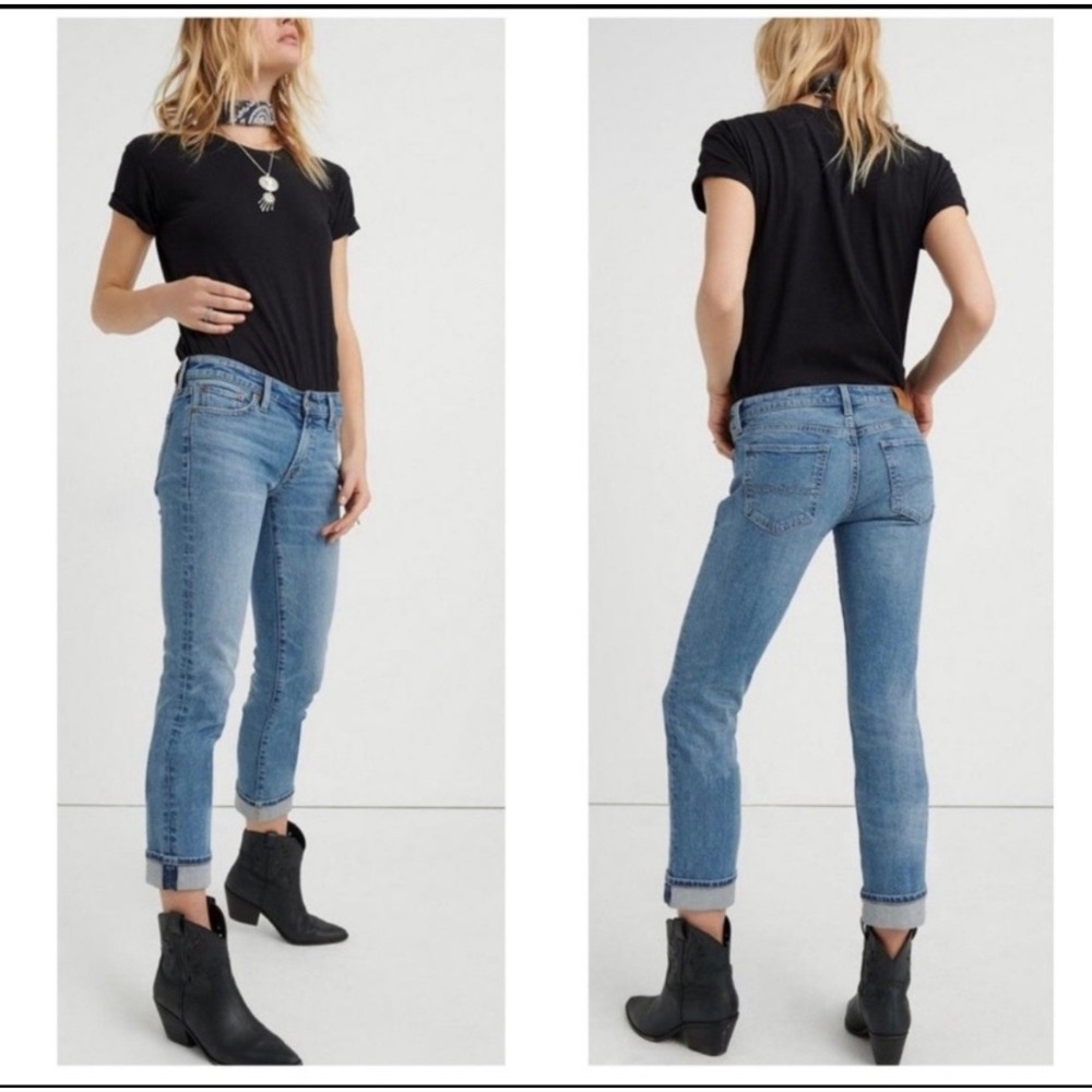 Lucky Brand Sweet Mid Rise Crop Jeans 14 32 Medium Wash Straight Leg Denim